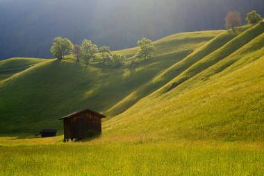 Rakouské údolí Stuabital v létě