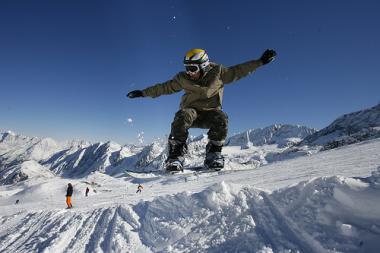Ledovec Stubai - snowboarding